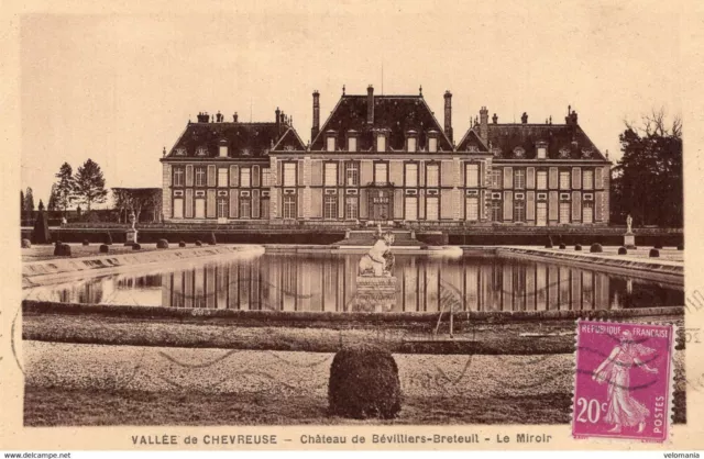 7010 cpa 78 Château de Bévilliers Breteuil - the mirror