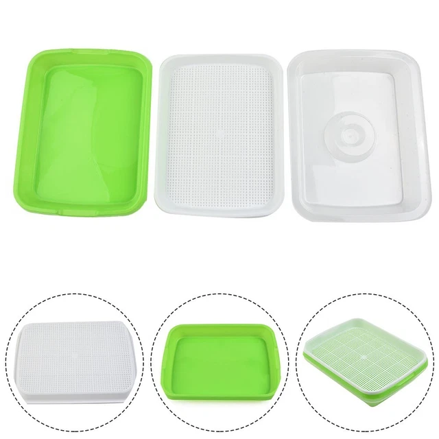 Lot De 4 Bacs à Germes Réutilisables - Pour Graines, Herbe à Chat, Sans BPA, Taille 20x20x12 Cm - 9