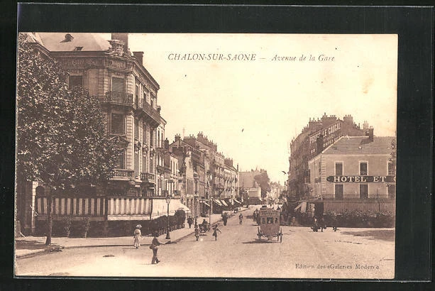 CPA Chalon-sur-Saone, Avenue de la Gare