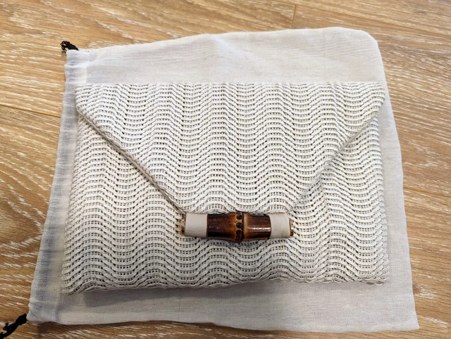 New Woven Leather Sondra Roberts Clutch / Cross Body/Shoulder Bag