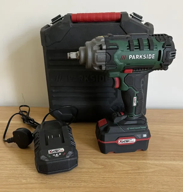 PARKSIDE VEHICLE IMPACT Wrench 20V PASSK 20-Li A1 + 4Ah Battery And ...