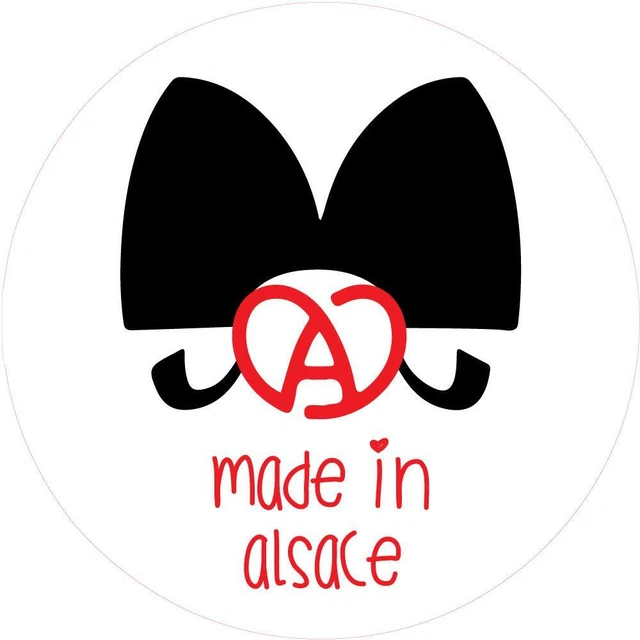 MADE IN ALSACE coiffe traditionnel alsacien logo alsace autocollant ...