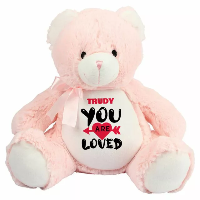 Personalised Valentine's Day Mumbles Zippie Bears, Any Name on a gorgeous Bear