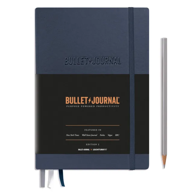 Bullet Journal Edition 2, Medium (A5), Hardcover, 206 nummerierte Seiten, Blue22