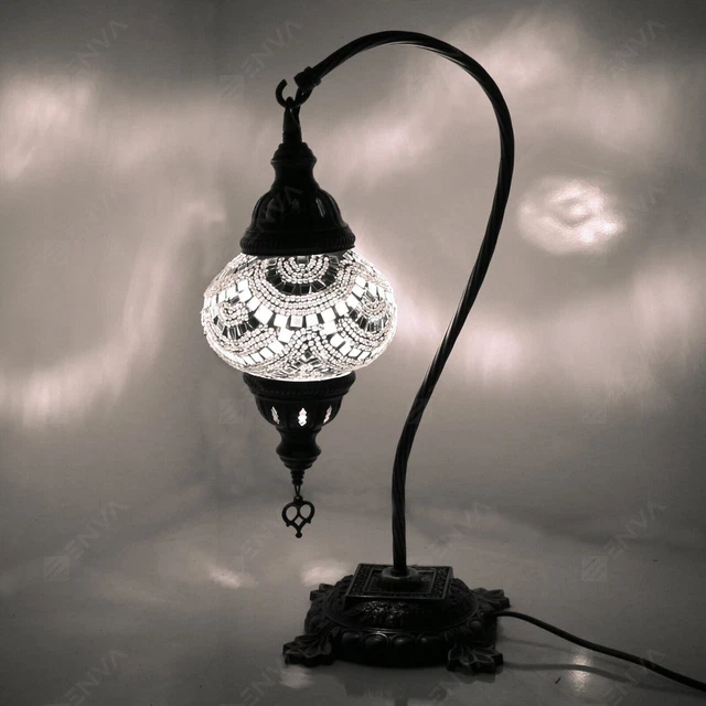 Lampada a mosaico a collo di cigno tiffany turca marocchina fatta a mano
