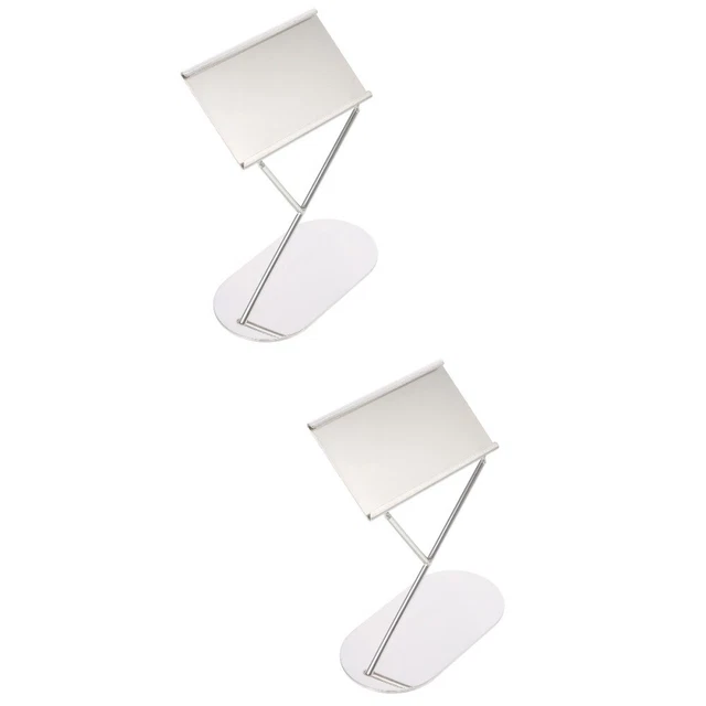 2 Pcs Menu Display Stand Photo Folder Metal Holder Photo Clip Holder Stand