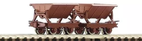 Roco 34498 H0e/009 Side Tipping Hopper Wagon Set (2 Wagons) brown