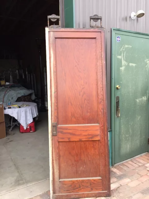 R D One Antique Oak 2 Panel Single Pocket Door