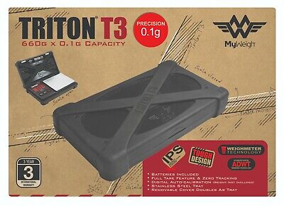 Triton MyWeigh Triton T3 660 Balance de Précision 660g/0,1g Numérique Or Niveau Poche 