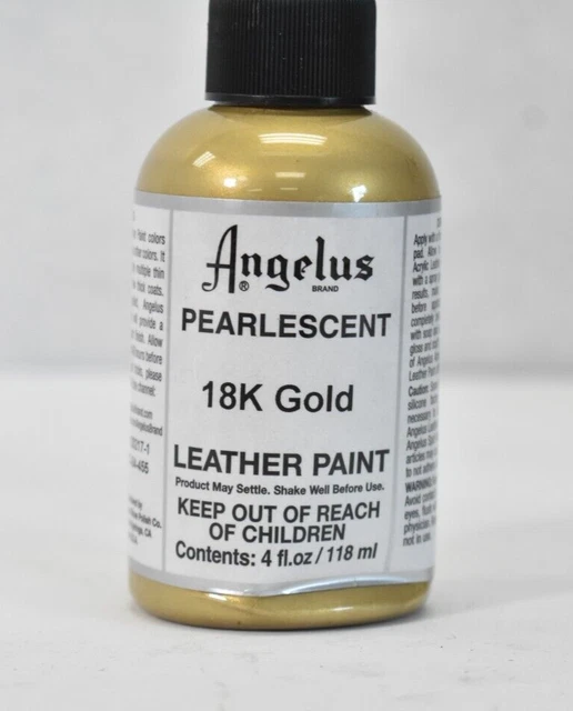 Accesorio artístico de pintura de cuero perlada Angelus 18K 4oz 733-04-455 pintura de cuero