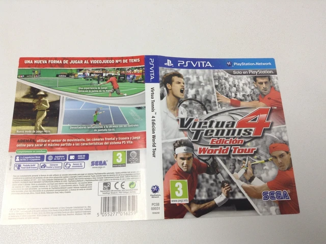 CARATULA ORIGINAL VIRTUA TENNIS 4 EDICION WORLD TOUR . PSVITA . Pal España