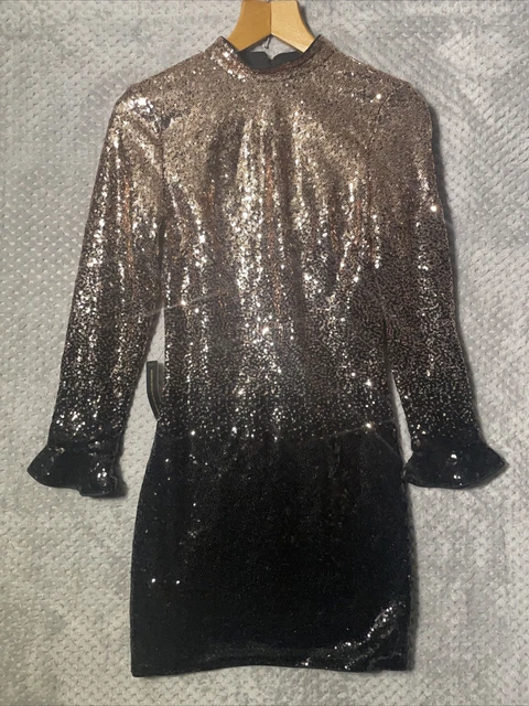 Abbey clancy x lipsy ombre sequin shift best sale dress