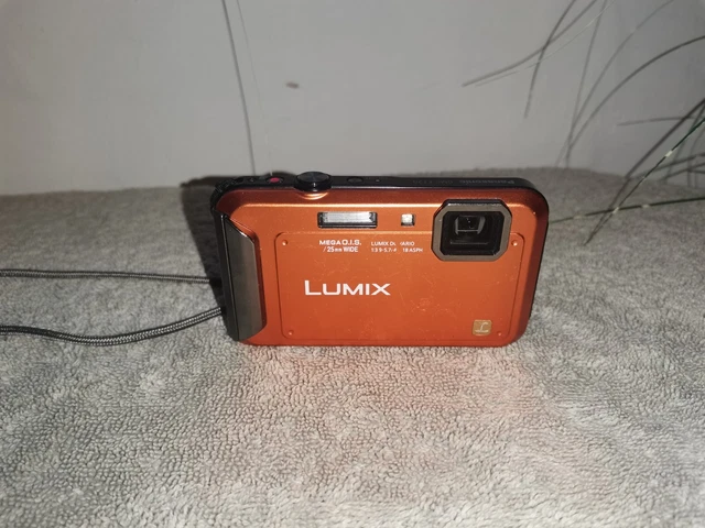Panasonic Lumix DMC-FT20 Digital Waterproof Camera - Orange - Used Condition