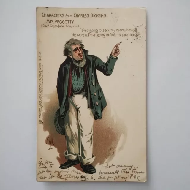 Mr Peggotty - Charles  Dickens Characters - Tuck - Posted 1903 - Postcard