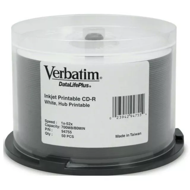Verbatim CD-R Discs - 700 MB - 80 min - 52X - White - 100 pack