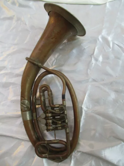 altes Tenorhorn " Wolf Frauenfeld " Musikinstrument " 44 Feldmusik Ebikon "