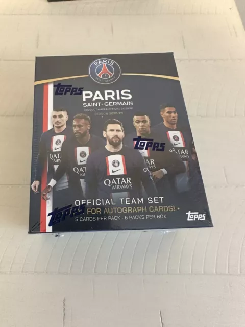 Topps Paris Saint-Germain Team Set 2023 - Sealed Box, Chance at Messi Autos