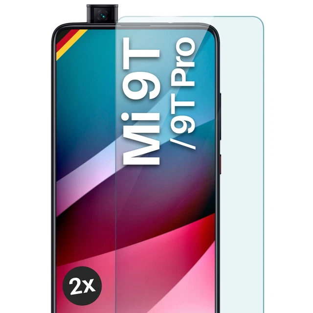 2x Glas Schutzfolie für Xiaomi Mi 9T / Mi 9T Pro Displayschutz Folie HD Hartglas