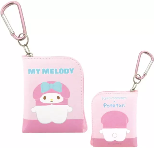 JAPAN Sanrio My Melody Rabbit Pink Key Clip Zipper Coin Pouch Bag Purse Small