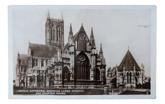 Lincoln Cathedral Real Photo Postcard, Unposted