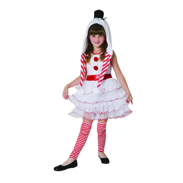 Children's White Snow Girl Christmas Theme Nativity Festive Play Dress Costume