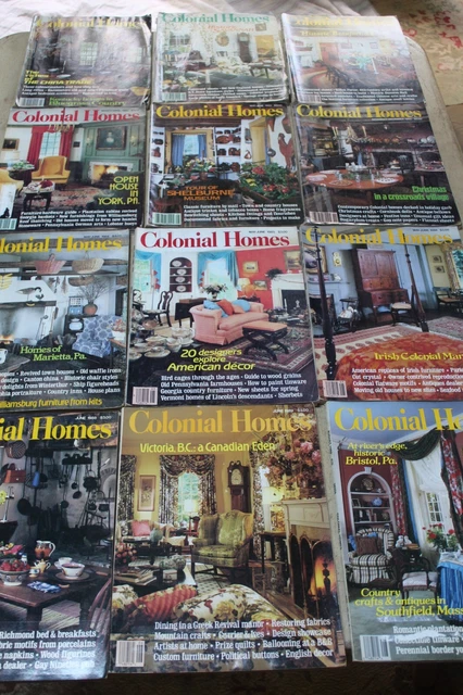 Vintage Lot of 12 Colonial Homes Magazines 1980-1989 Vintage Lot of 12 Colonial Homes Magazines 1980-1989