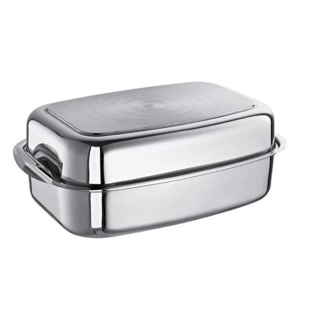 Schulte Ufer Bräter 36cm eckig Allzweck Bräter Edelstahl Induktion Deckel nutzb.