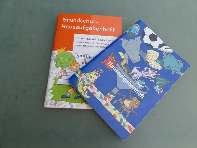 Hausaufgabenheft 2x Schule Heft Hausaufgaben jede Klasse zeitlos ❤️NEU❤️