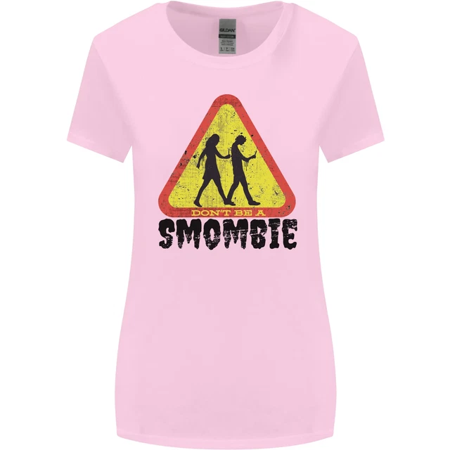Smombie Asociale Telefono Smartphone Addict Donna più Ampia Taglio T-Shirt