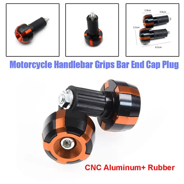 2PCS Handle Bar End Caps - Aluminum Barend Plugs Decorative parts for Motorcycle