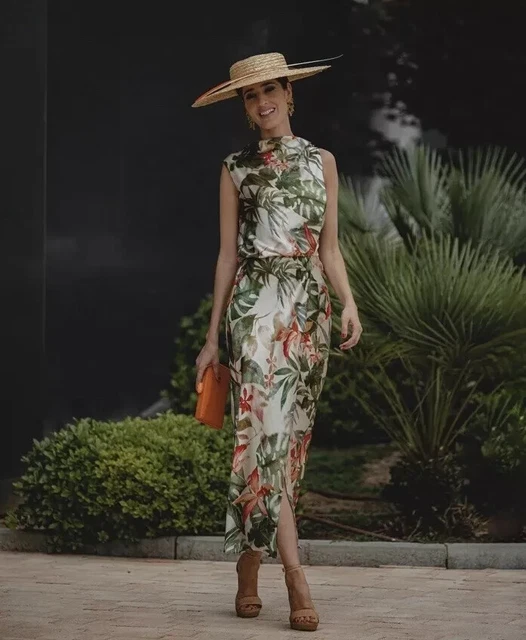 zara printed midi dress green LAST! NWT WOMAN SS24 TROPICAL PRINT ECRU 3535/216 S,M,L,XL $55.00 SUN 8/4 BRIDESMAIDS ADDITIONS