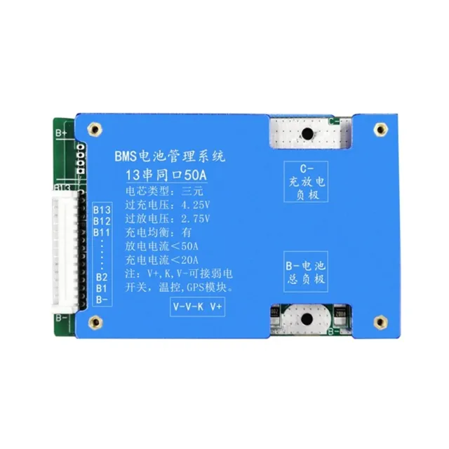13S 48V 50A BMS Protector Board with Scale for E-Bike Electric Motorcycle W7Y4