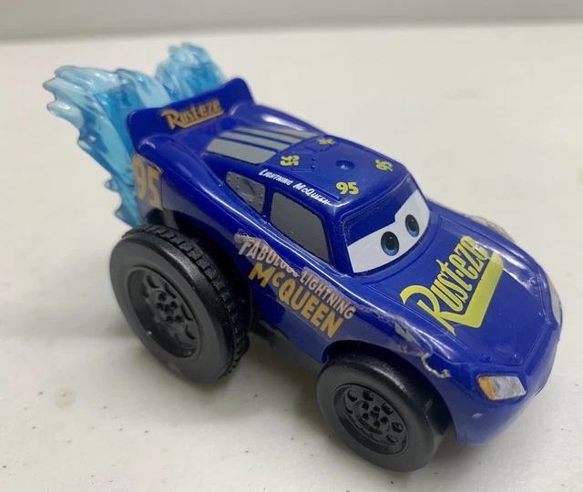 DISNEY PIXAR CARS PULL BACK SPLASH RACERS BLUE FABULOUS LIGHTNING