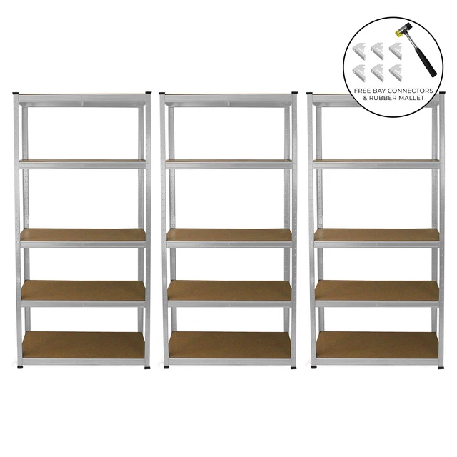 Scaffalature garage 3 x 5 livelli acciaio industriale in metallo scaffalature ripiani magazzino