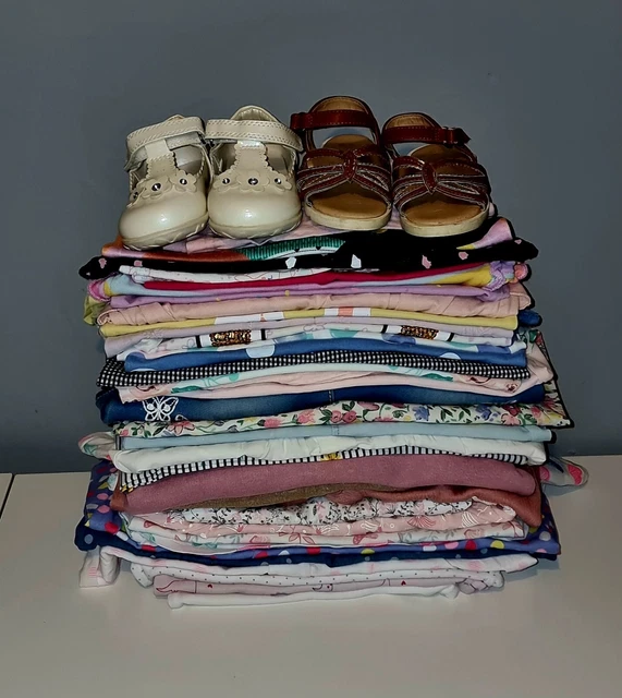 #6 Large Bundle Of Baby Girls Clothes Age 12-18 Months 37 Items