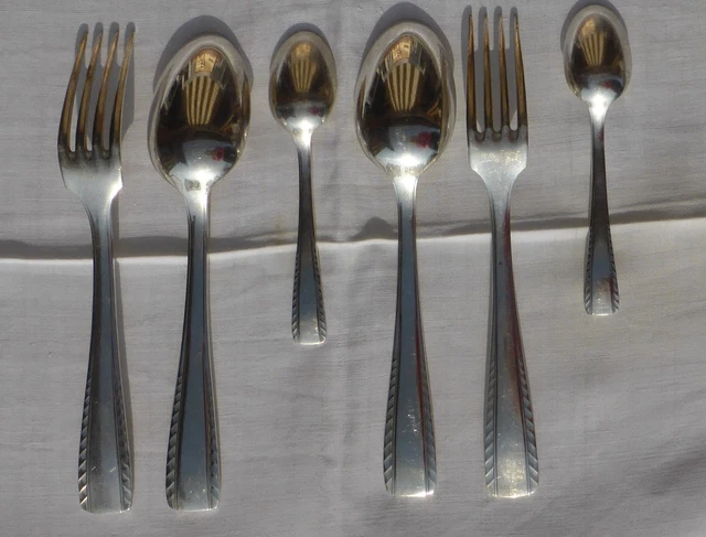 Ménagère 37 Pièces Alphenide Art Déco – Années 40, Métal Argenté