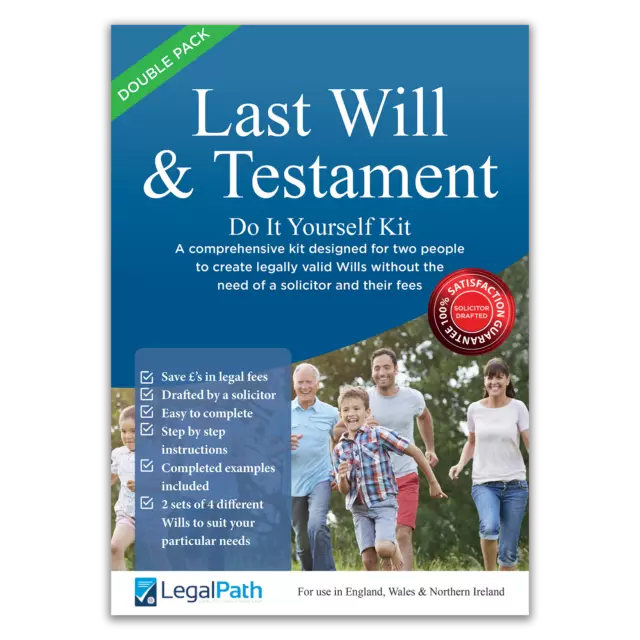 Double Pack Last Will & Testament DIY Will Kit - 2024/25 Version - LegalPath