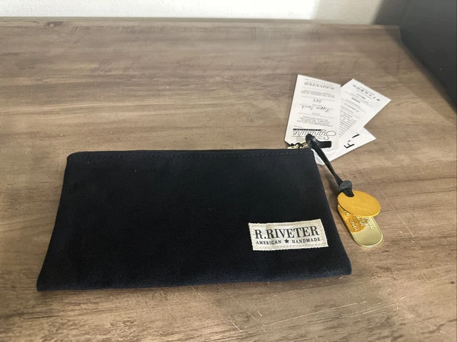 R. RIVETER Lucy Zipper Pouch Navy Blue Black New With Tags Bag Purse Clutch AUTH R. RIVETER Lucy Zipper Pouch Navy Blue Black New With Tags Bag Purse Clutch AUTH