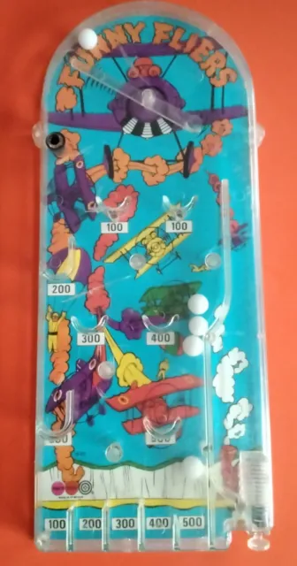 Vintage Retro 1970s Marx Toys Funny Fliers Bagatelle Pinball Game Kids Plastic