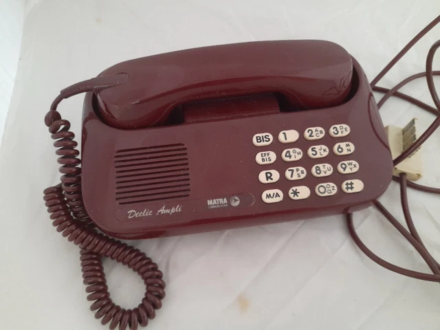 Téléphone fixe MATRA vintage de 1987 - type TM1 GP OPTIMISE - couleur