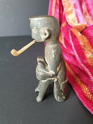 Old Borneo Carved Horn Figure  …beautiful collection & display