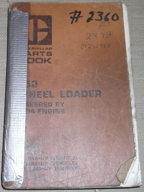 CAT Caterpillar 950 Ruota Carico Parti Manuale Libro S/N 81J7846-UP 31K1486-UP