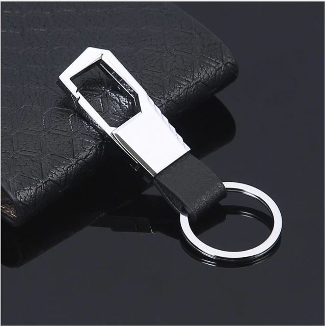 Creative Men's Keychain - Leather & Metal Key Ring Keyfob Key