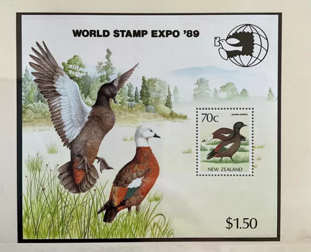 New Zealand  1989 World Stamp Expo '89' Mini Sheet MNH Stamps