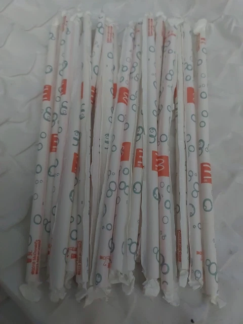 20 × McDonald's Plastic Straw C 2016 unused & unopened in original sleeves