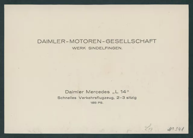Fliegertruppe Klemm Jagdflugzeug Daimler L14 Protoyp Sindelfingen Luftwaffe 1918 2