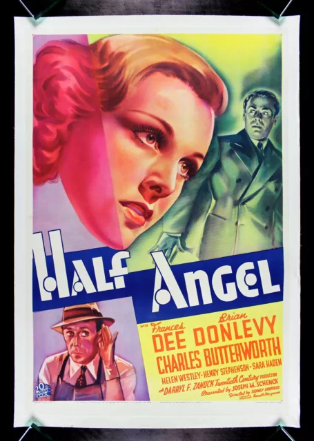 HALF ANGEL * 1936 CineMasterpieces VINTAGE ORIGINAL MOVIE POSTER