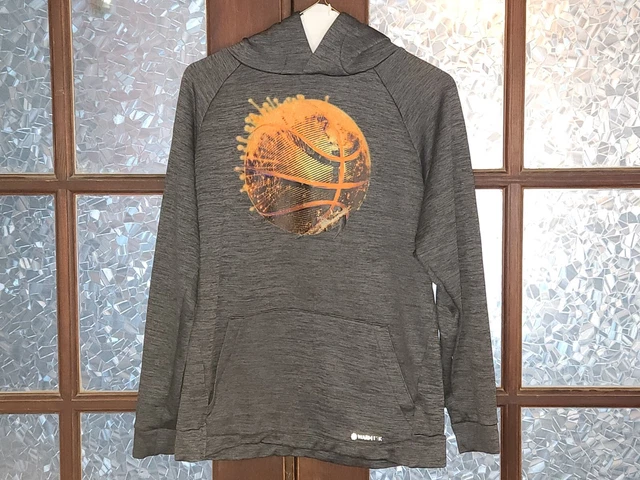 Tek Gear Boy's Size XL Hoodie (18-20) Warmtek Grey/Orange Basketball Sweatshirt