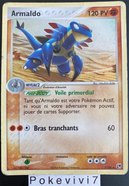 Carte Pokemon ARMALDO 1/100 Holo Bloc EX Tempête de Sable FR