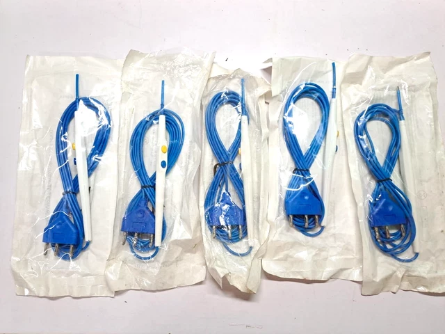 5pc Laparoscopic Cautery pencil SS Reusable Surgical Instruments CE approved